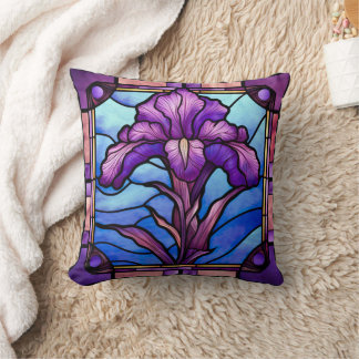 Coussin Glass violet Iris