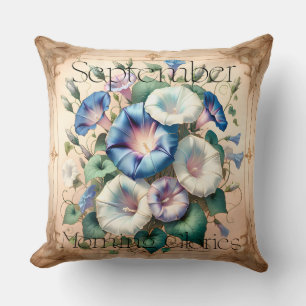 Coussin Gloire matinale de septembre Fleur du mois de nais