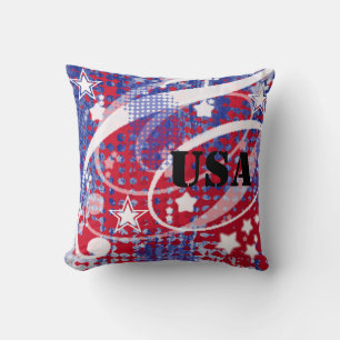 Coussin Gloire rouge, blanche et bleue Personnalisée