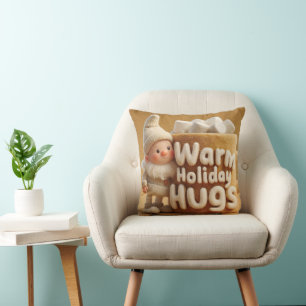 Coussin Gnome en feutre adorable avec une tasse Marshmallo
