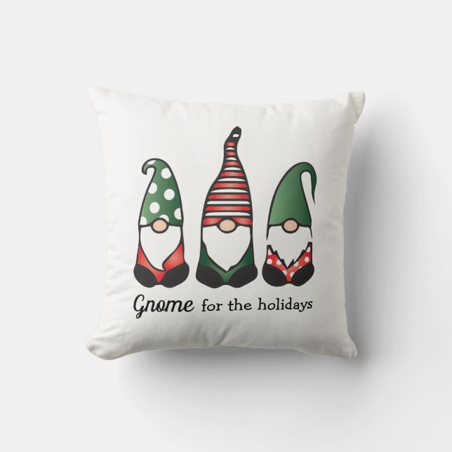 Coussin Gnome pour les Holidays (Recto)
