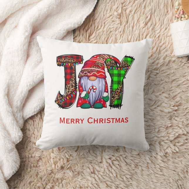 Coussin Gnomes de Joie Personnalisés Joyeux Noël  (Couverture)