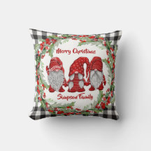 Gnomes rétro Noël Holly Berry Wreath Holiday