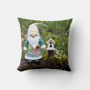 Coussin Gnome's Spring Retreat : Birdhouse Landscape