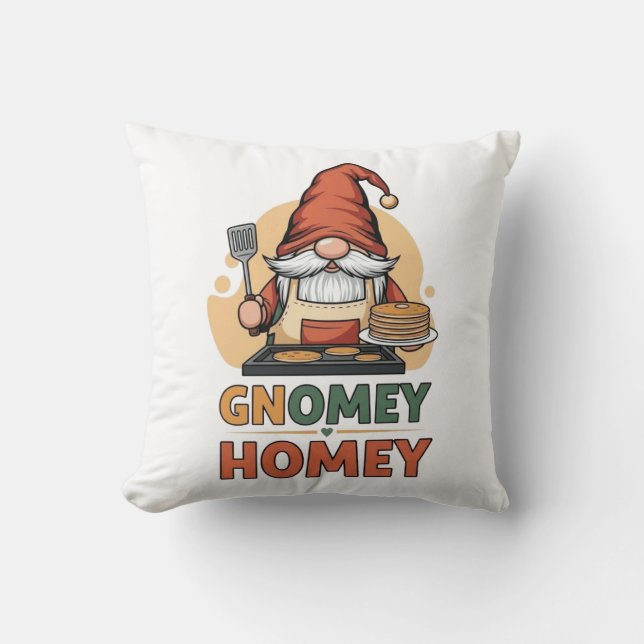Coussin Gnomey Homey crêpes design (Recto)