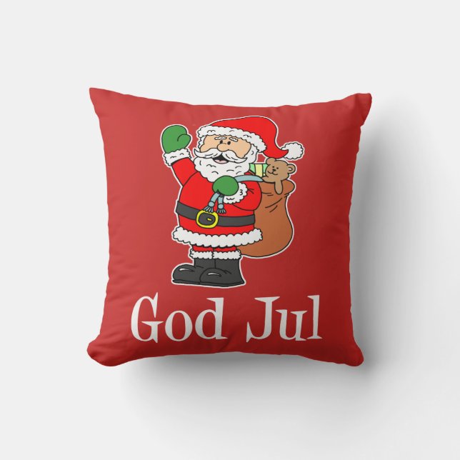 Coussin God Jul Swedish Christmas Père Noël (Recto)
