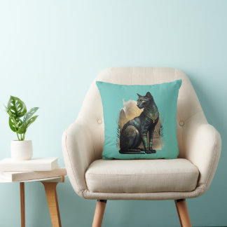 Coussin Goddess de chats Bastet égyptien
