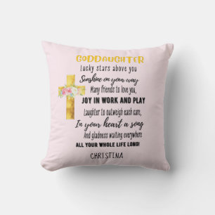 Coussin Godgirl Cadeau Motivation Encouragement NOMMÉ