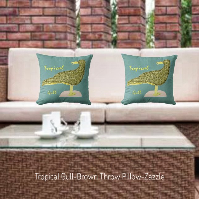 Coussin Goéland tropical Brown (Créateur téléchargé)