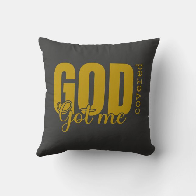 Coussin Gold Dieu m'a fait couvrir - Christian basé sur la (Verso)