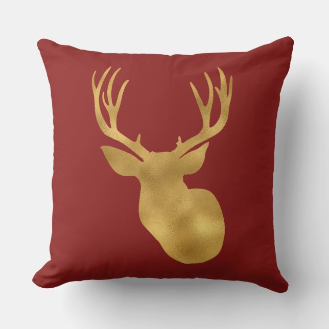 Coussin Gold Red Deer (Recto)
