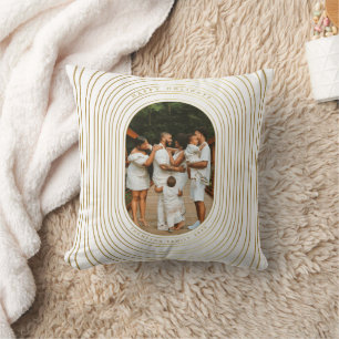 Coussin Gold White Photo Famille