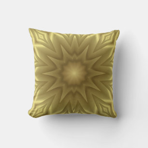 Coussin Golden Aura : Arrière - plan Jaune élégant