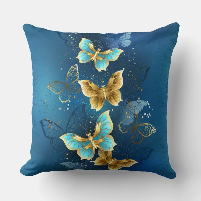 Coussin Golden butterflies (Recto)
