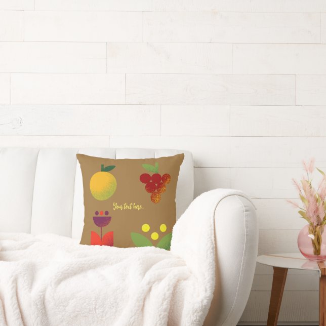 Coussin Golden Elegance Moderne Floral Fruit lancer oreill (Canapé)