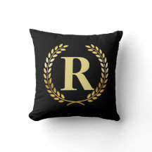 Golden Laurel Wreath Personnalisé Initiale