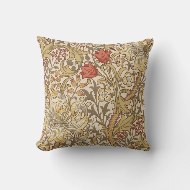 Coussin Golden Lily Version Motif 2 Par William Morris (Recto)