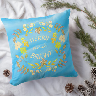 Coussin GOLDEN MERRY ET BRIGHT personnalisé