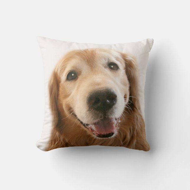 Coussin Golden retriever de sourire (Recto)