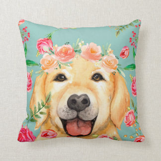 Coussin Golden retriever vintage