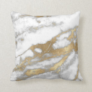 Coussin Golden Strokes Parties scintillant métallique Marb