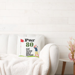 Coussin Golf 80e Anniversaire dormer golf répéter