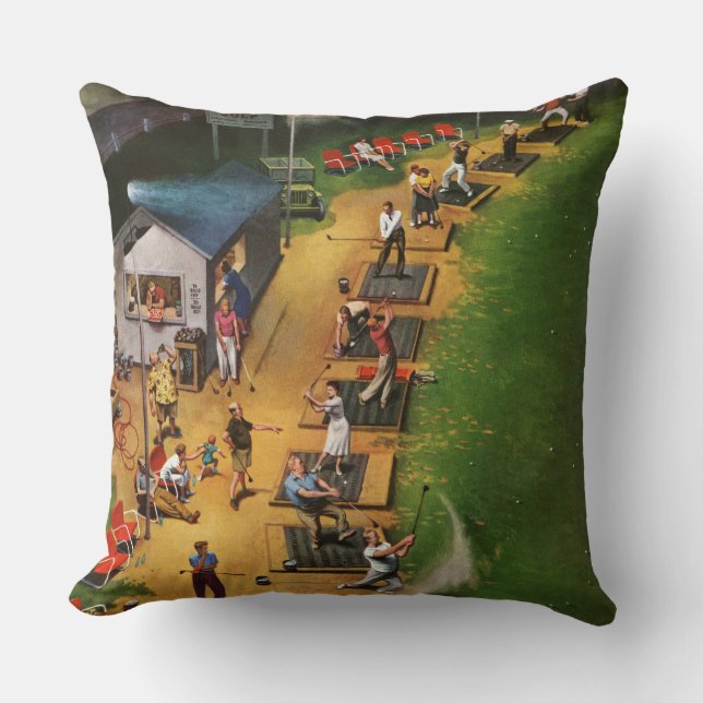 Coussin Golf Driving Range par John Falter (Recto)