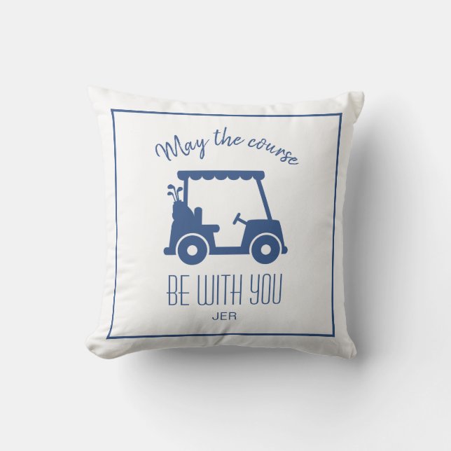 Coussin Golf Golf Golf Blue Quote Cute Golf Panier (Recto)