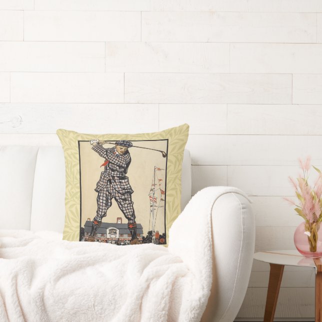 Coussin Golf Golfer Vintage Golf antique (Canapé)