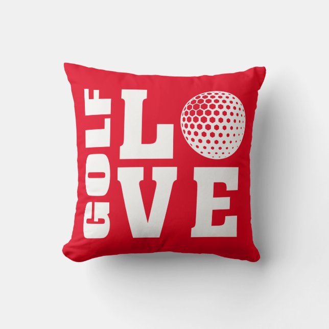 Coussin Golf Love Red (Recto)
