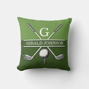 Coussin Golf Monogramme Design Jeu d'oreiller