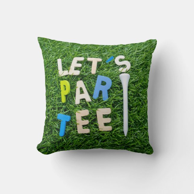 Coussin Golf Par Tee avec un tee sur la partie de golf ver (Recto)