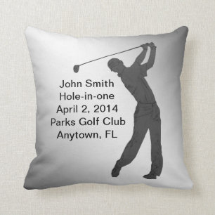 Coussin Golf Trou-dans-un la commémoration personnalisabl