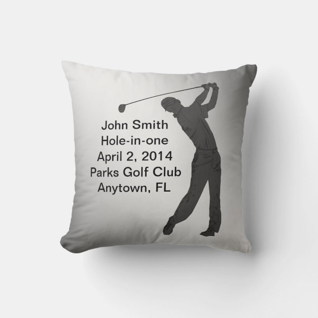 Coussin Golf Trou-dans-un la commémoration personnalisable (Recto)