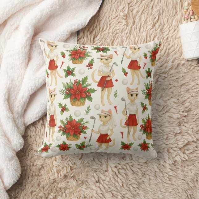 Coussin Golfer Christmas thème pour femme amoureux des cha (Couverture)