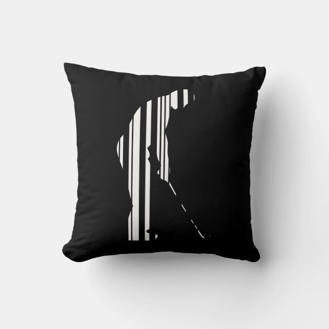 Coussin GOLFEUR CODE BARRE Golf Golfing Sports Pattern Des (Recto)