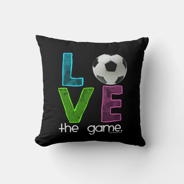 Coussin Golly filles : Le football - aimez le jeu (Recto)