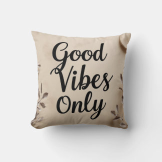 Coussin Good Vibes minimaliste uniquement