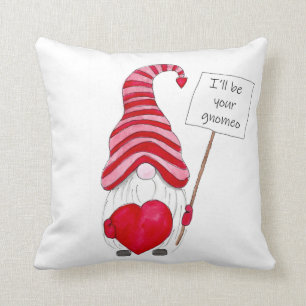Coussin Gote Gnome Love Valentine Throw Pillow