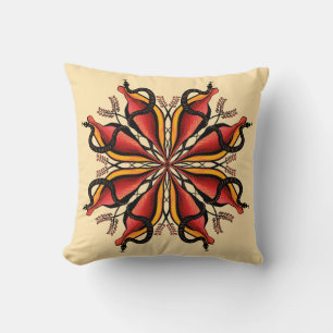 Coussin Goth Snakes Flower Tattoo Style