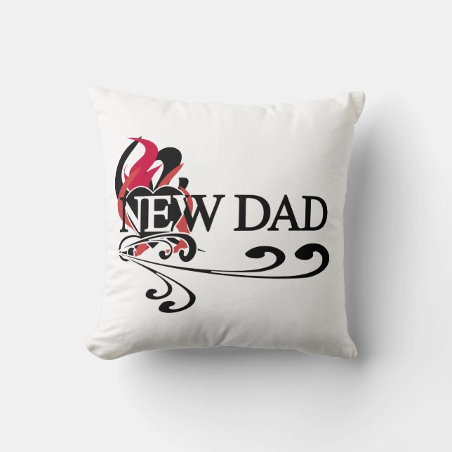 Coussin Gothic Heart New Dad T-shirts et cadeaux (Recto)