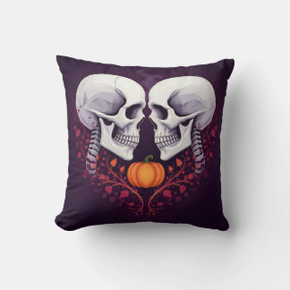 Coussin Gothic Romance Skull Art 