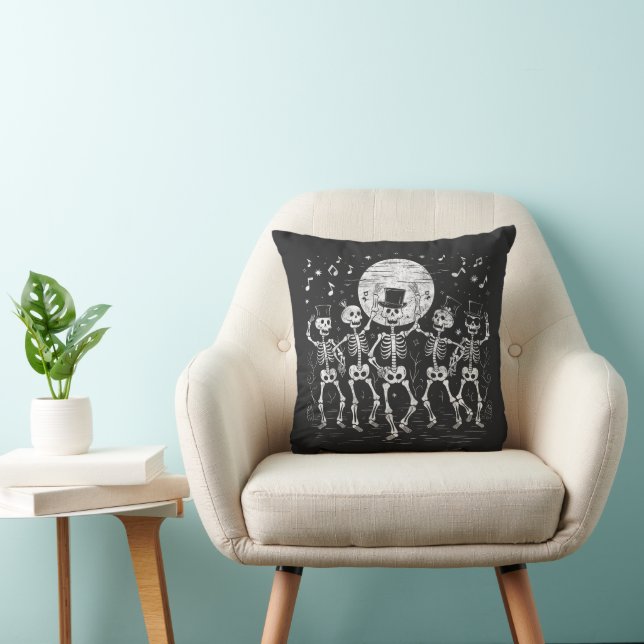 Coussin Gothique Danser Squelette Collection cadeaux (Chaise)