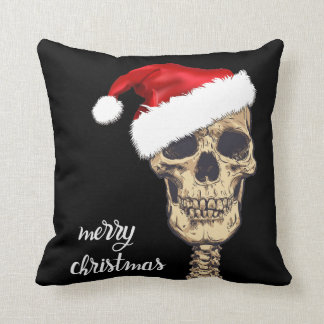 Coussin gothique de Noël de crâne