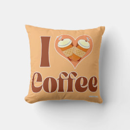 Coussin Gotta Love Café Cute Heart Motto