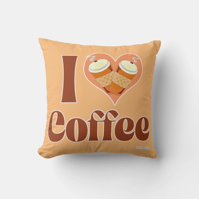 Coussin Gotta Love Café Cute Heart Motto (Recto)