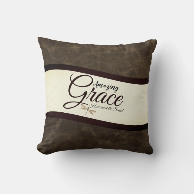 Coussin Grâce incroyable aspect rawhide  (Recto)