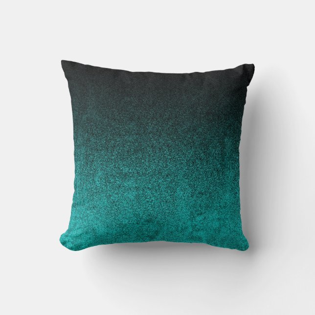 Coussin Gradient de la Parties scintillant noire et de l'e (Recto)