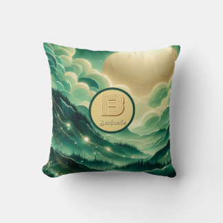 Coussin Gradient Emerald Kelly Parties scintillant verte M