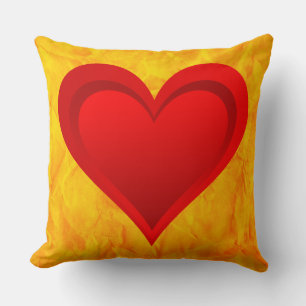 Coussin Gradients RED LOVE HEART + votre backgr. & idées